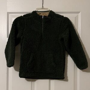 Carter's Dark Green Fleece Pullover Quarter-zip